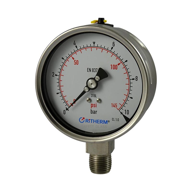 Laser soldatutako altzairu herdoilgaitzezko presio-neurgailua